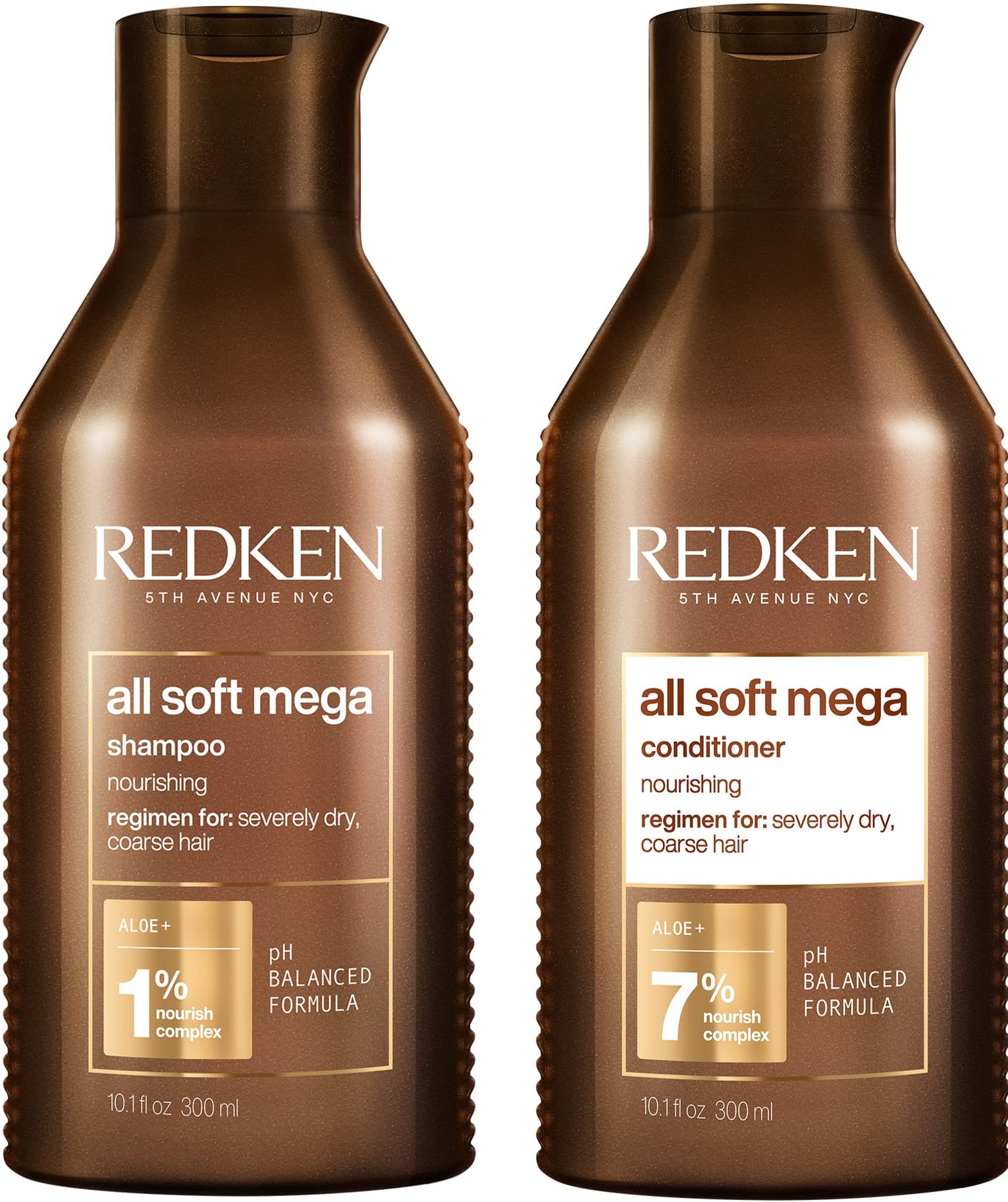 Redken | All Soft Mega | Shampoo & Conditioner | Aloe Vera | for Severely Dry Hair | Hydrate & Soften | 300ml