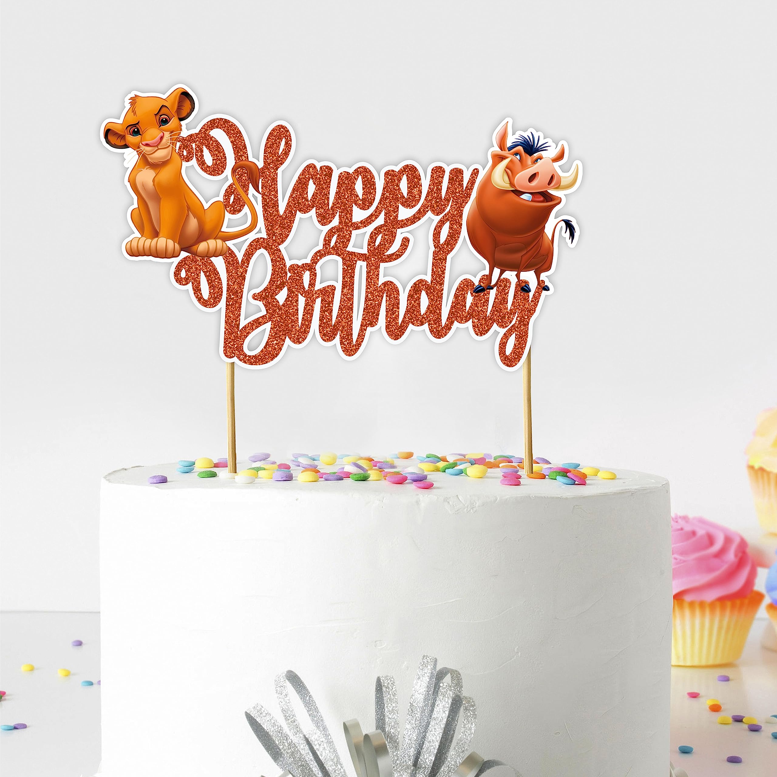 Seyal® The Lion Kng Happy Birthday Cake Topper