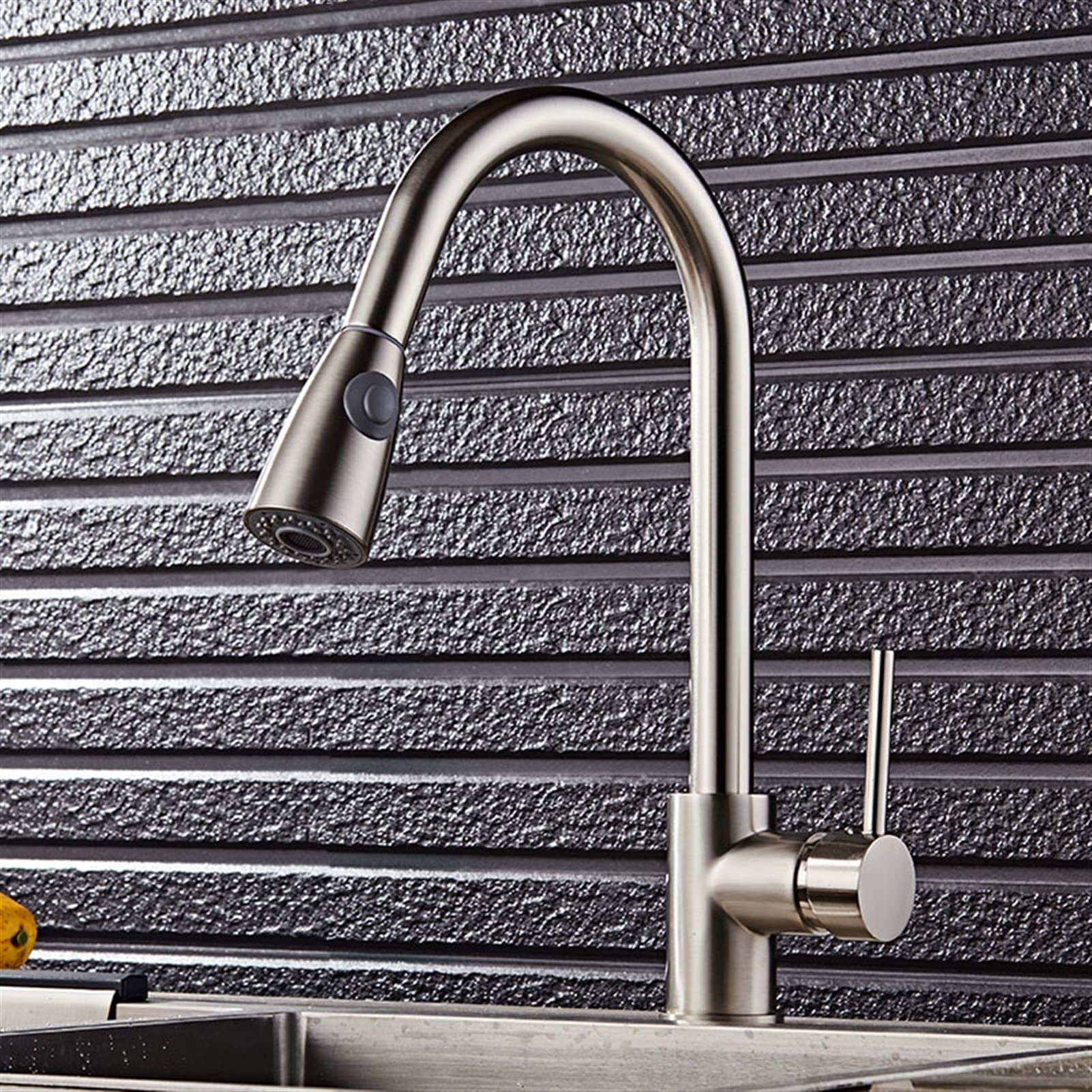Rubinetto da Cucina, Rubinetto da Cucina Nichel/Oro/Cromo/Nero Rubinetto Sinkxer Rotazione a 360 Gradi Rubinetti Kitchenxer Pull out Style/Nichel Comfortable Anniversary