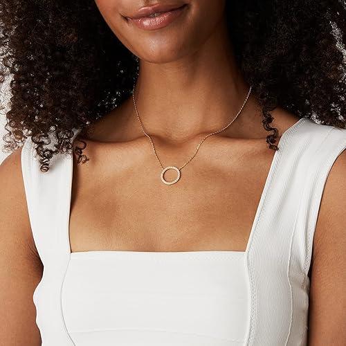 Miniatura 8 de PAVOI 14K Gold Plated 100 ct D Color VVS Clarity CZ Simulated Diamond Bezel-Set Solitaire Choker Necklace  Necklace for Women