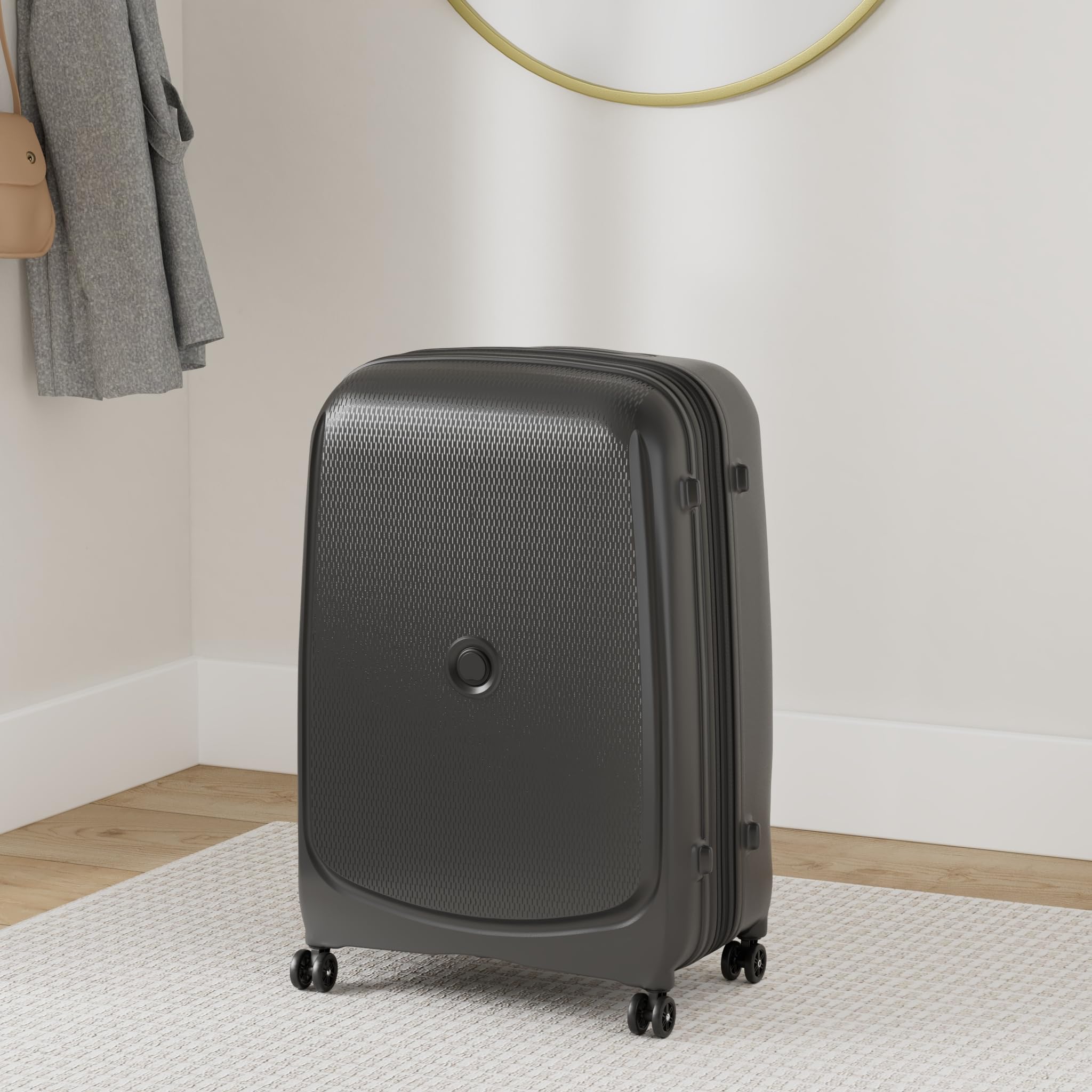 Belmont Plus walizka na kółkach Kabine Slim, 4 podwójne kółka, 55 cm, czarny (czarny) - 3861821-00