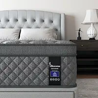 Colchão duplo híbrido, colchão médio de 25 cm, parte superior europeia para suporte das costas e lombar, cama de mola de bolso individual para isolamento de movimento e alívio de pressão