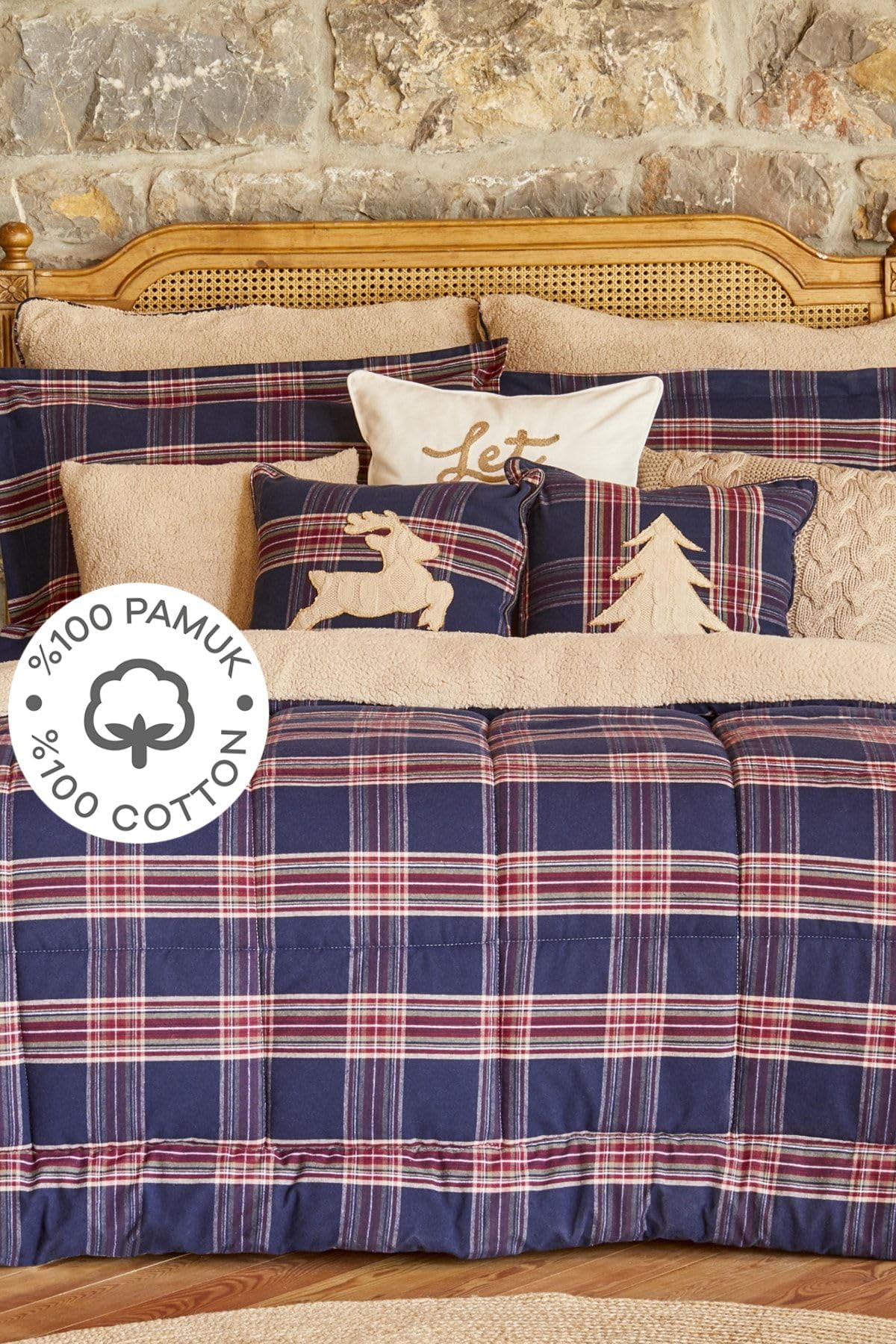 Karaca Home Woodland Lacivert Tek Kişilik Cozy Comfort Uyku Seti, Lacivert