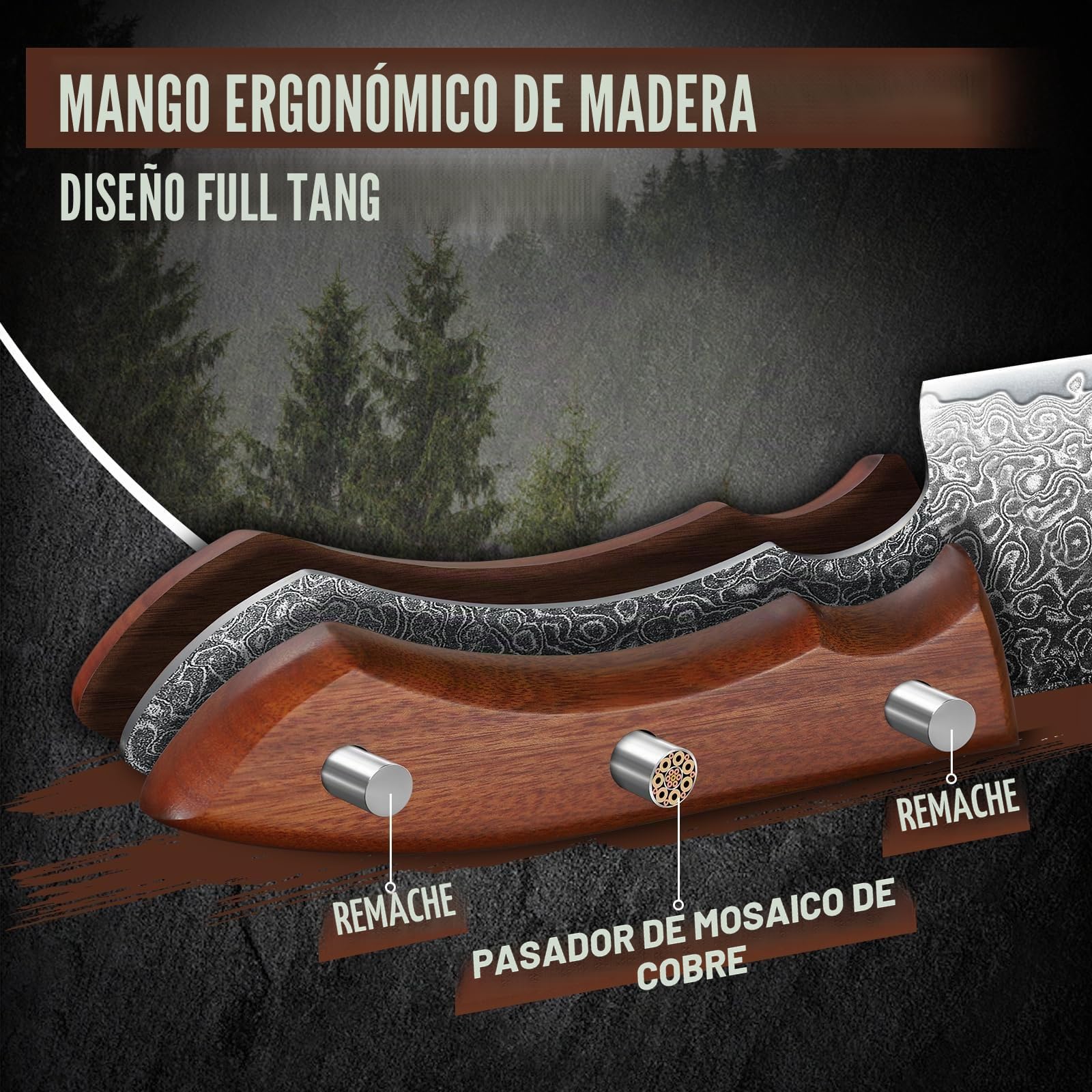 DRAGON RIOT Set de 2 Cuchillos de Cocina Japoneses | DRAGON RIOT Juego de 2 Cuchillos de Chef Damasco 67 Capas, Con Cuchillo para Verduras, Con Mango Ergonómico