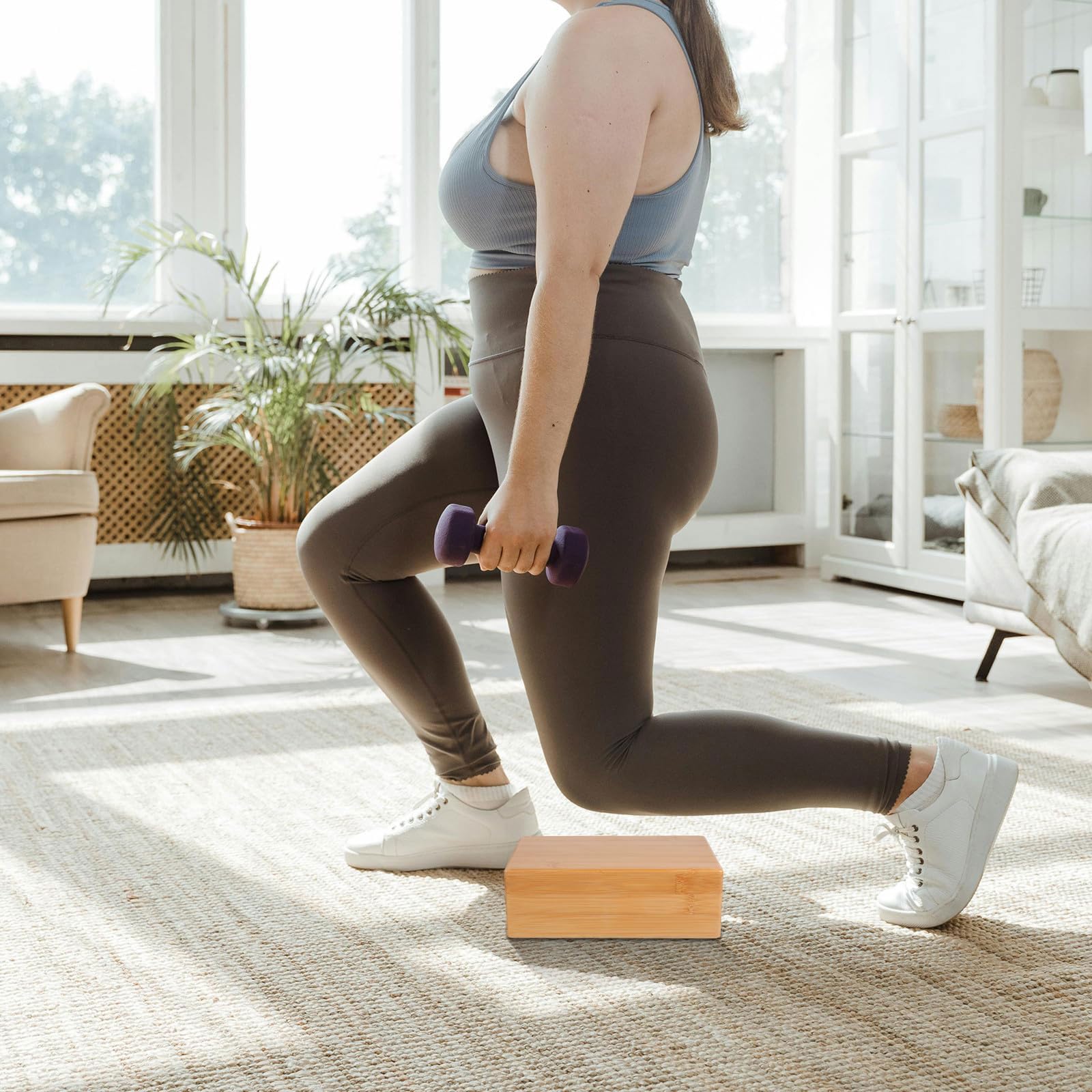 2er Set Bambus-Yoga-Blöcke,Handstand-Block,Stützsteine zur Vertiefung der Posen,Verbesserung der Kraft und Unterstützung des Gleichgewichts und der Flexibilität,geruchlos und wasserabweisend