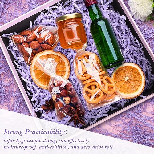 Miniatura 5 de Outus Papel de corte arrugado de 0.5 libras, papel triturado para caja de regalo, papel arrugado, papel de seda de hierba de Pascua, papel de seda