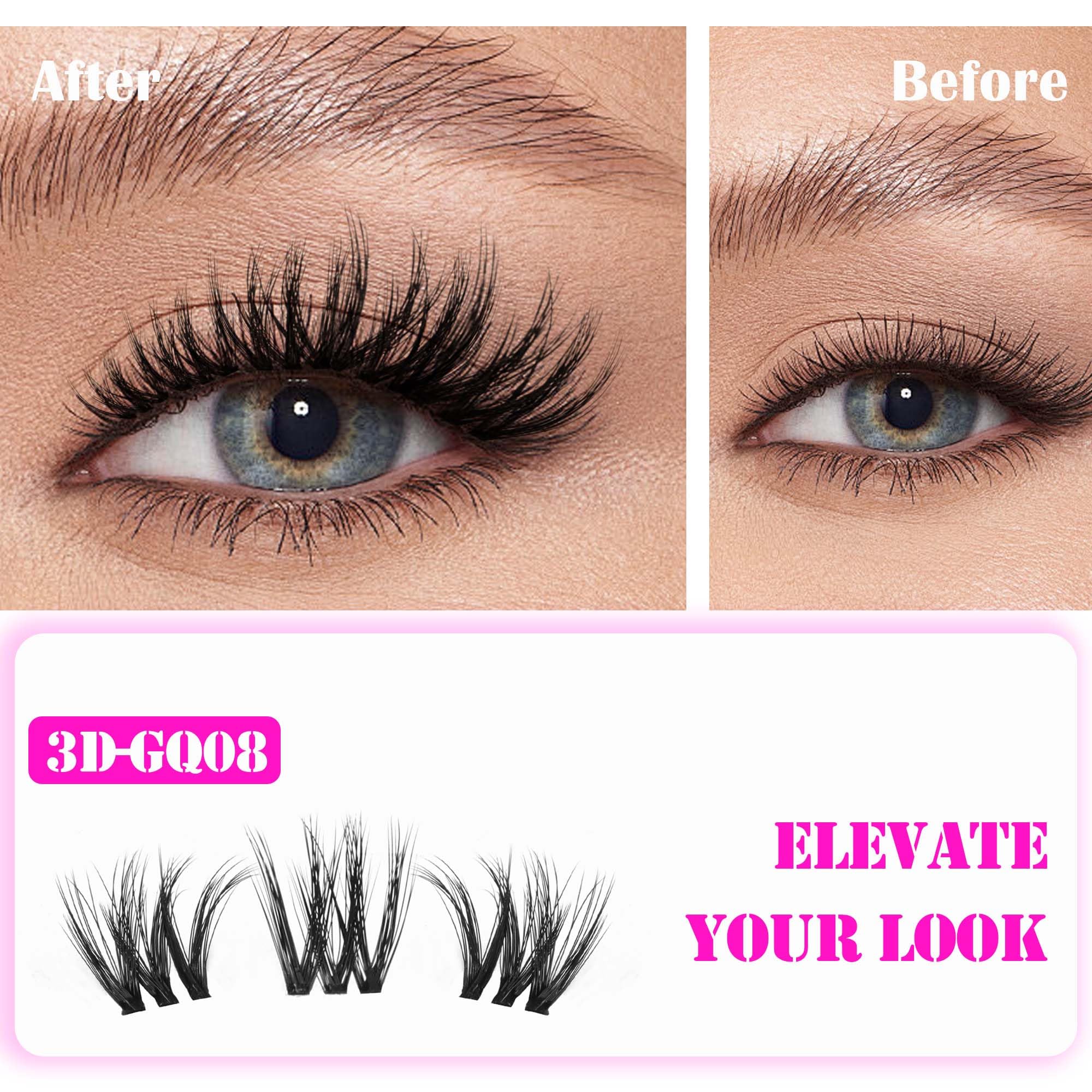 GAQQI Lash Clusters, Cluster Eyelash Extensions 110 Cluster Lashes, Wispy Volume Eyelash Clusters 10-14mm - Image 4