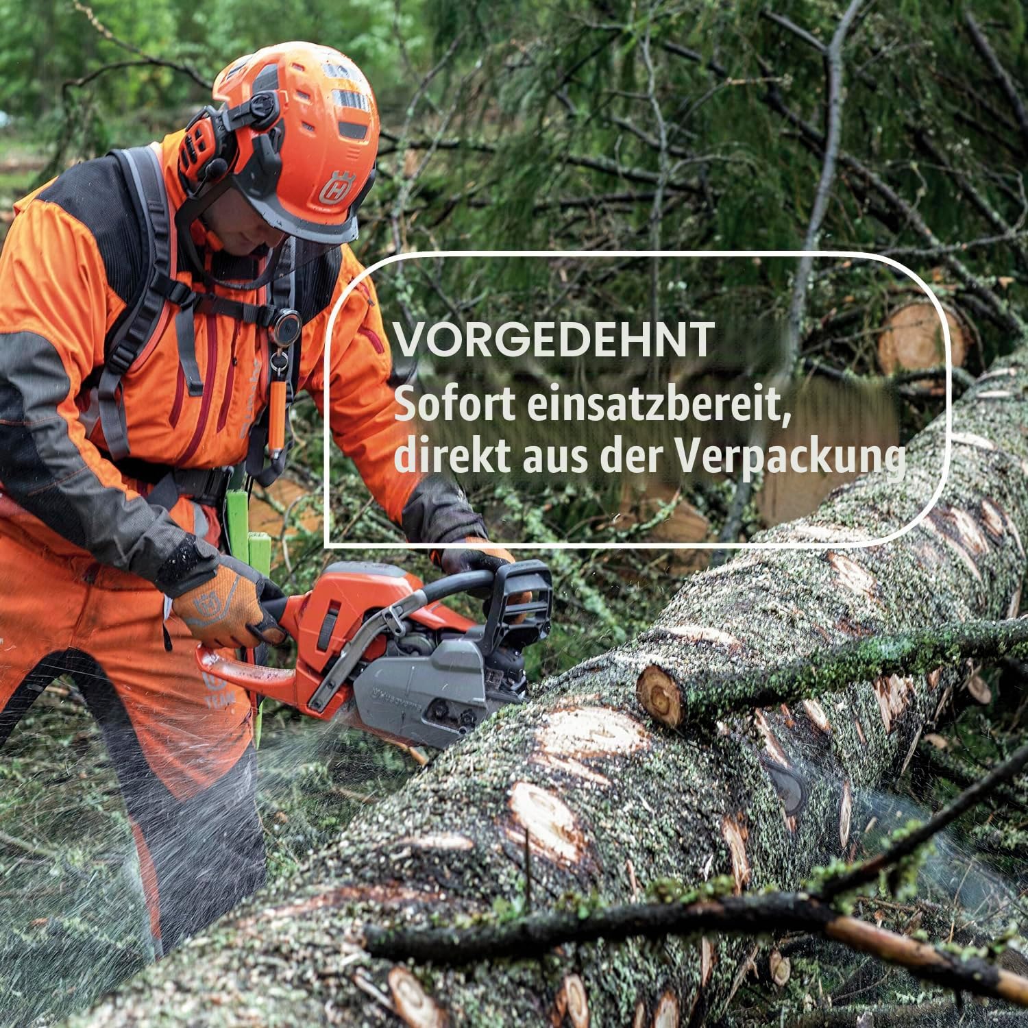 Husqvarna X-Cut S93G 35,6 cm Kettensägekette, 3/8 Zoll Teilung, 0,50 Zoll Gauge, 52 Drive Link Kettensägeblatt Ersatz, vorgespannt und geringer Rückschlag, Grau