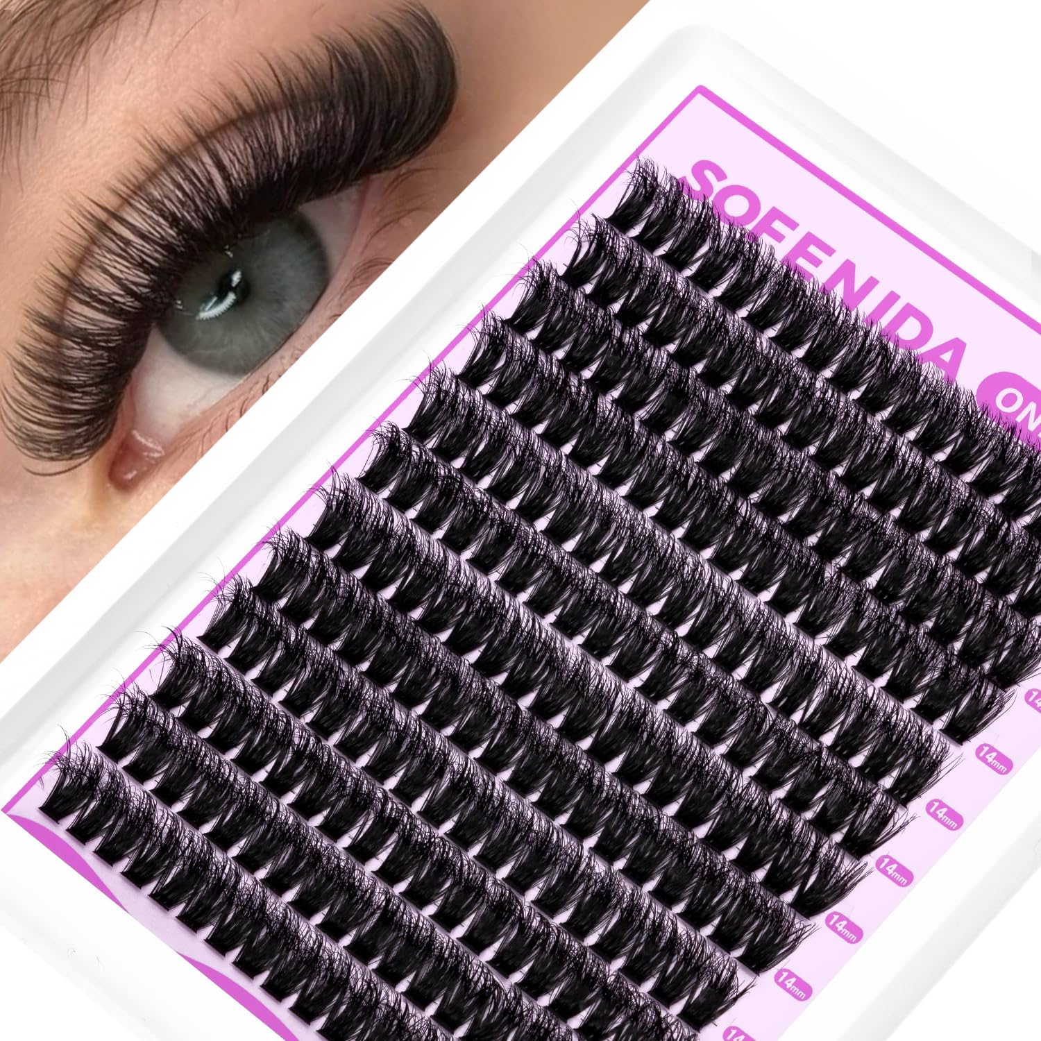 SOFENIDA 80D Lash Clusters Kit - Volume Eyelashes -23
