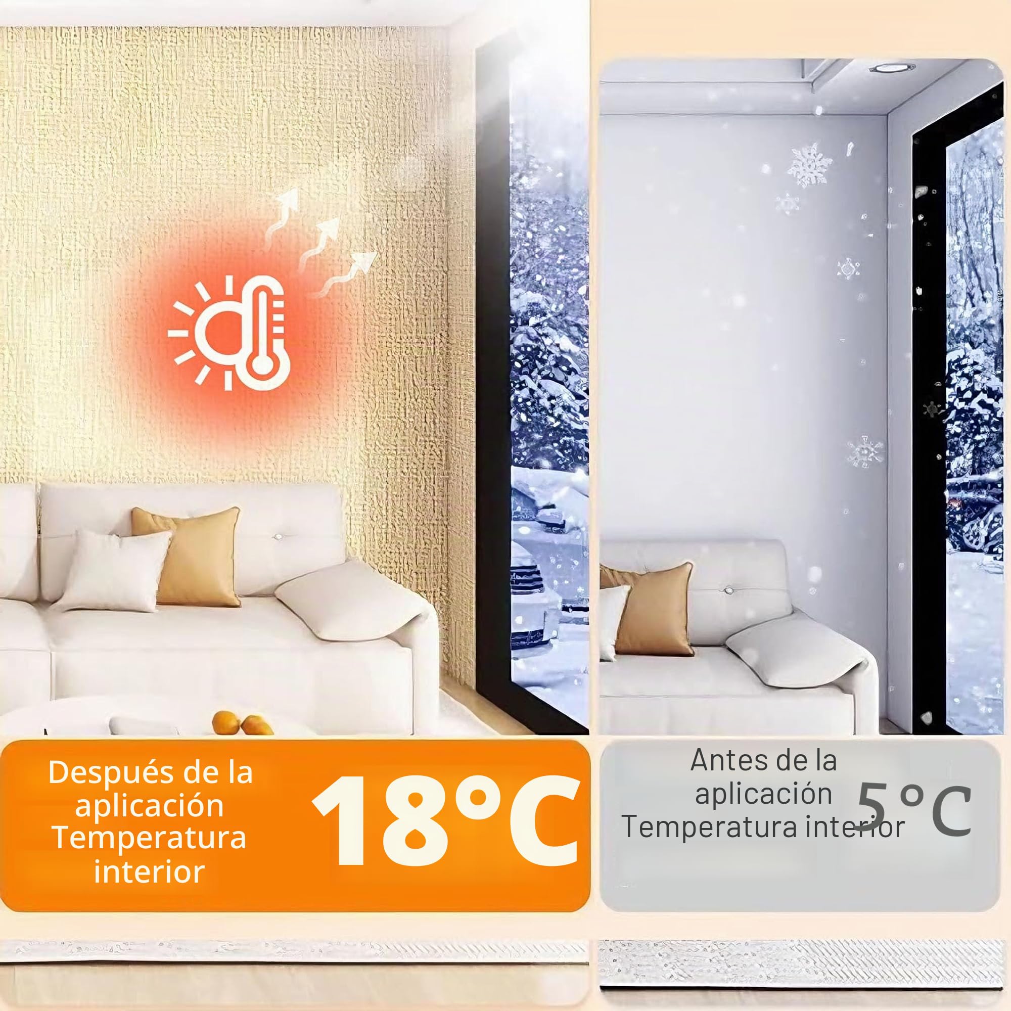 Genérico Papel Pintado Aislante Autoadhesivo De 9 Mm De Grosor,Papel Pintado Aislante para Paredes Interiores,Impermeable Resistente a La Humedad,Protección Decoración De Paredes,Amarillo,50x280cm