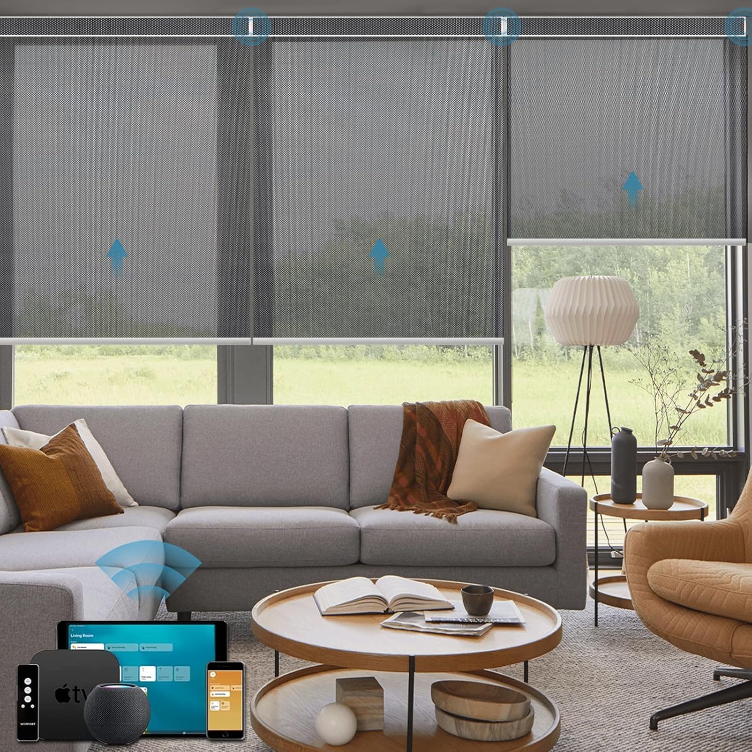 Weffort Motorized Blinds Work with Alexa,Google Asssitant,Homekit Over Thead,5% Openness Smart Blind with Remote Control,APP/Voice Control,Automatic Rechargeable Battery,Aventus Charcoal Grey Weffort Motorized Blinds Work with Alexa,Google Asssitant,Homekit Over Thead,5% Openness Smart Blind with Remote Control,APP/Voice Control,Automatic Rechargeable Battery,Aventus Charcoal Grey