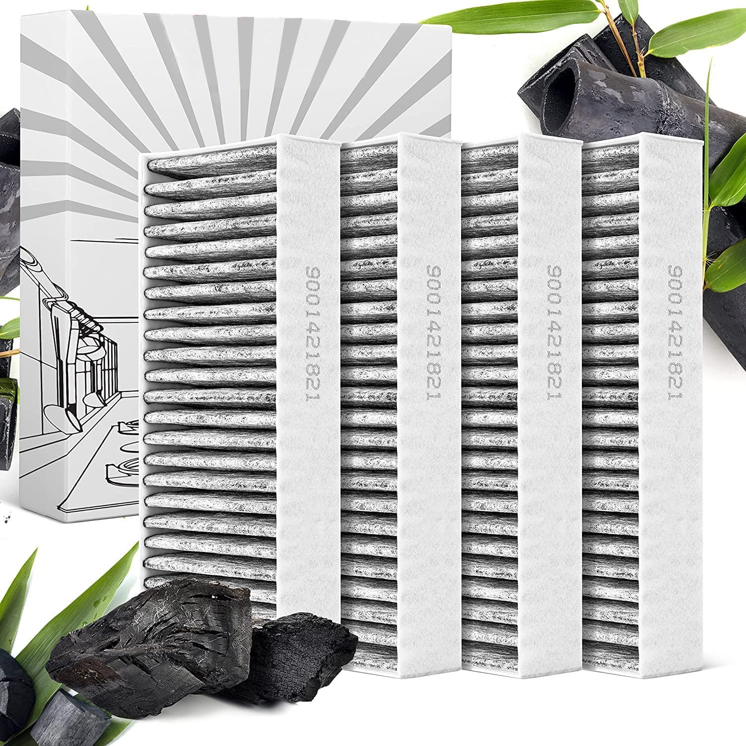 4 Aktivkohlefilter Für Dunsthauben Von Siemens, Bosch, Neff, Gaggenau – Geruchsneutralisierend, Antibakteriell, Passgenau