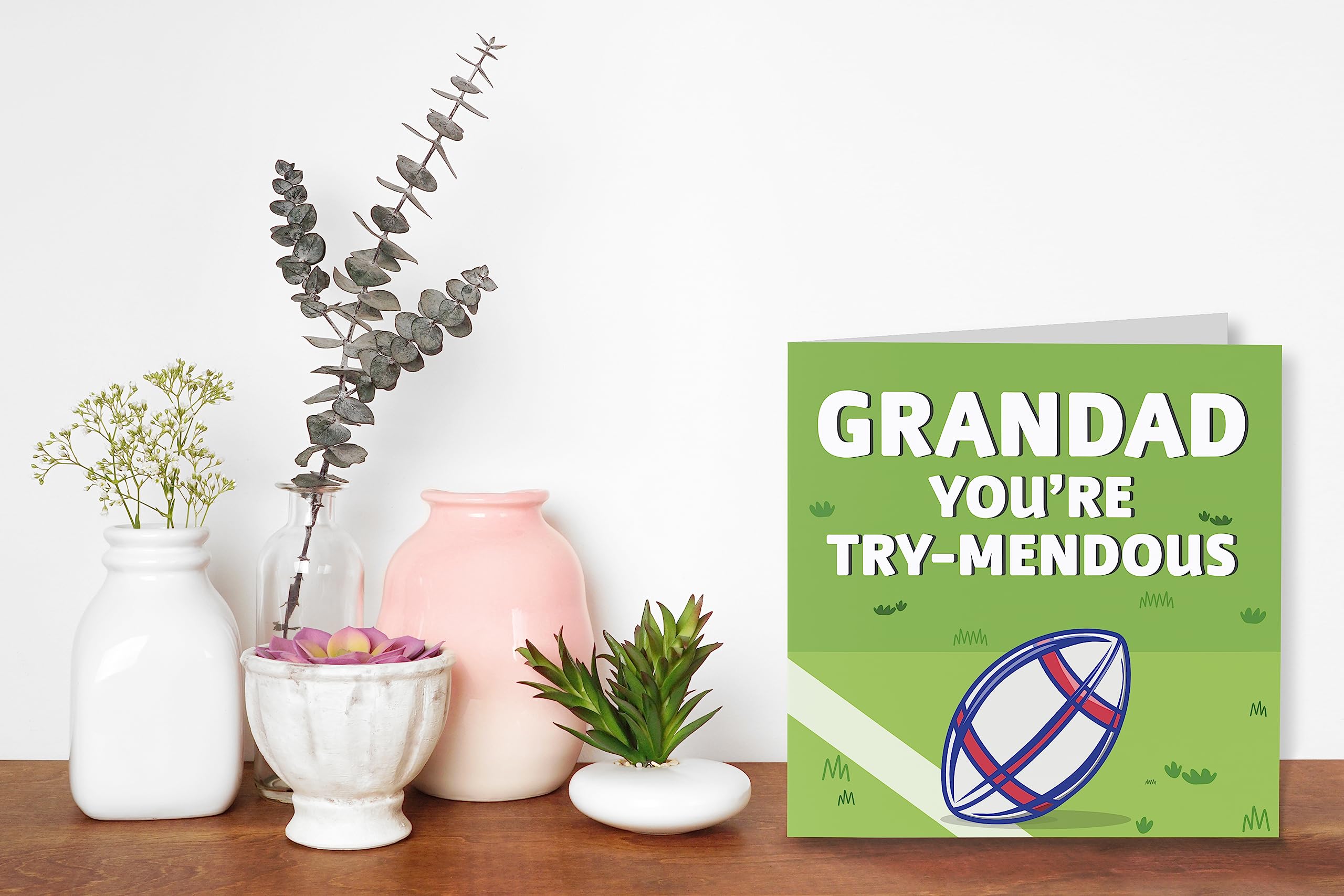 Rugby Geburtstagskarte Für Männer – 'You're Try-Mendous' Für Vatertag, Rugby-Fans & Sportliebhaber