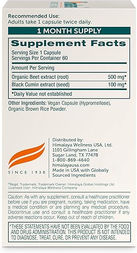 Miniatura 2 de Himalaya Raíz de remolacha, suplemento de hierbas para un apoyo saludable de la presión arterial, vegano, sin gluten, 500 mg de raíz de remolacha y