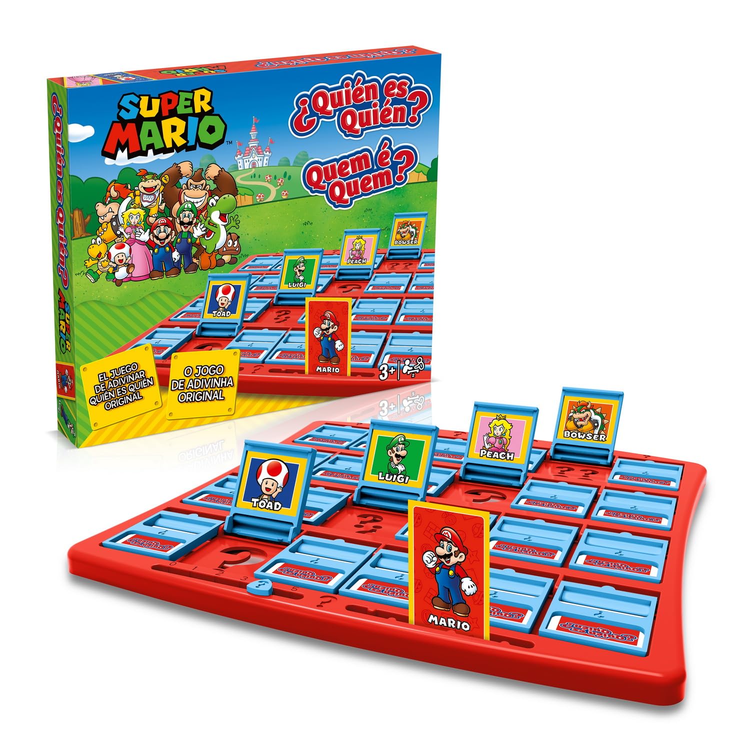 Winning Moves Guess Who Super Mario Juego De Mesa Quien Es Quien - Ideal para Niños De 3 Años En Adelante, Este Juego para 2 Jugadores Trae A Tus Personajes Favoritos De Super Mario.