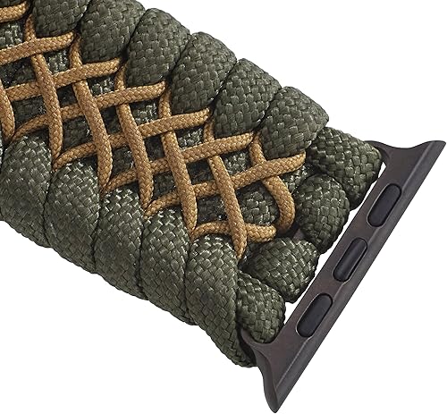 Miniatura 8 de Correa de paracord Savior Survival Gear, compatible con Apple Watch de 49454442414038 mm, correa de iWatch Series Ultra 10 9 8 7 6 5 4 3 2 1 SE,