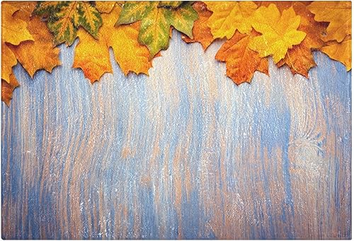 Miniatura 8 de Bathroom Rugs Sets 2 Piece 24x16+24x20 Inch,Soft U-Shaped Contour Toilet Rug Yellow Maple Leaf Non-Slip Absorbent Bath Floor Mat Carpet Set Water