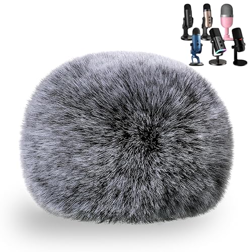 ZealSound Blue Yeti Pop Filter for Blue Yeti Microphone,Mic Foam Cover with Furry Windscreen Muff windshield for ZealSound K66/Yeti/Yeti X/Yeti Nano/Blue Yeti Pro/AM8/SoloCast and More USB Mics - Black