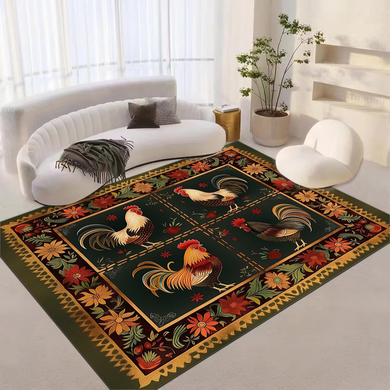 Generic Area Rug Carpet for Living Room Cartoon Animal