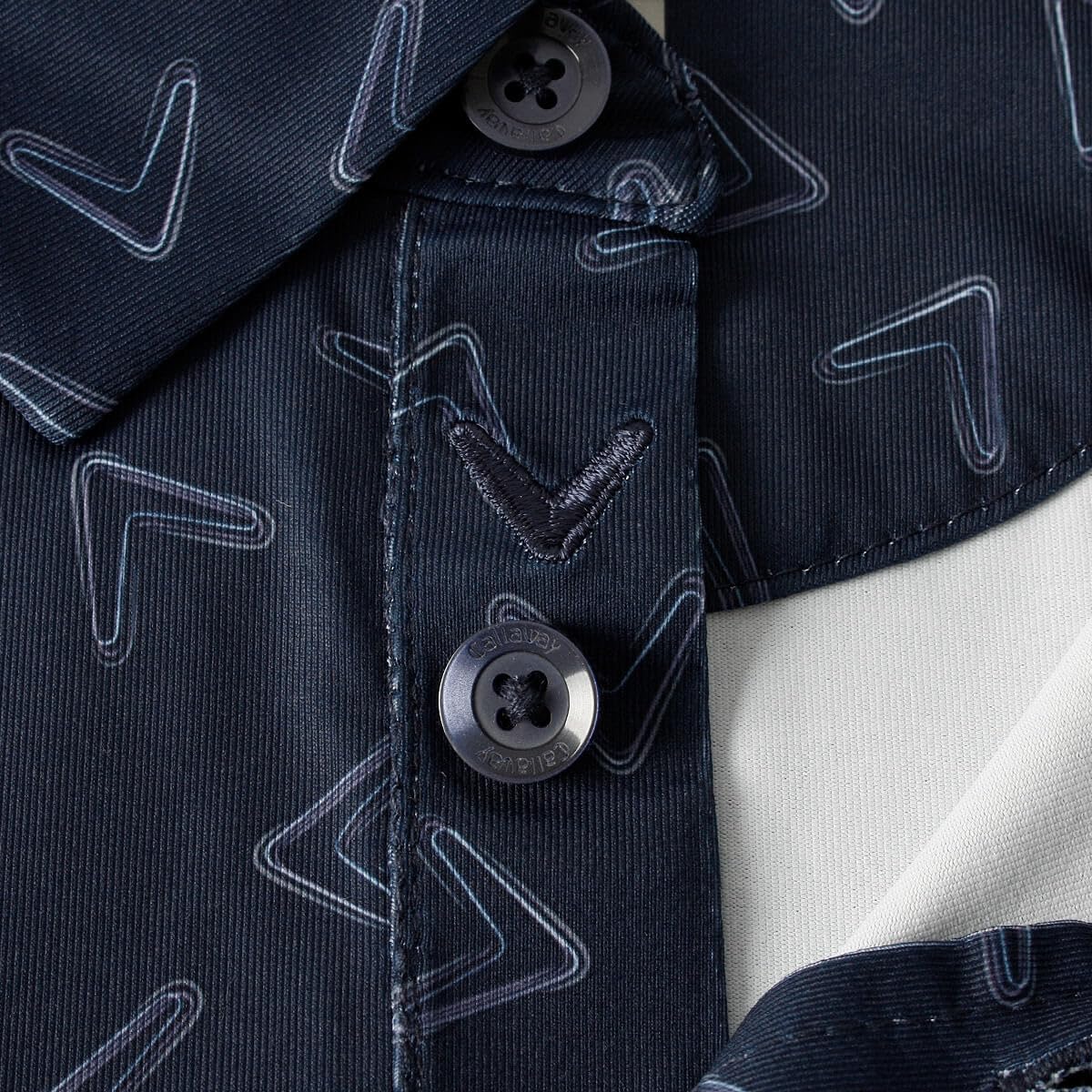 Callaway Polo da golf da uomo con motivo Chev Wicking Stretch