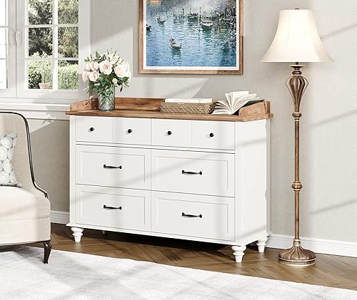 Miniatura 5 de Cómoda para dormitorio con 12 cajones, aparadores grandes para niños con cómoda ancha, organizador de almacenamiento de armario de madera para bebé