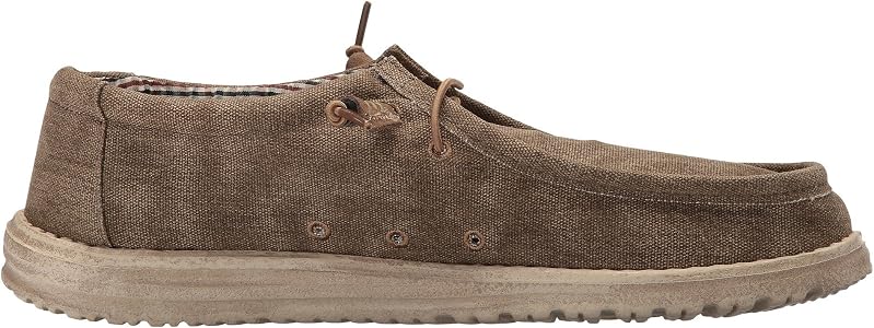 Hey Dude Men's Wally Canvas Loafers-Nut 