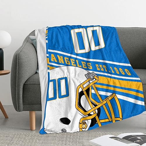 Miniatura 2 de ANTKING Manta personalizada con cualquier nombre y número de Los Ángeles, tapiz de cama, regalos para hombres, 40 x 50 pulgadas