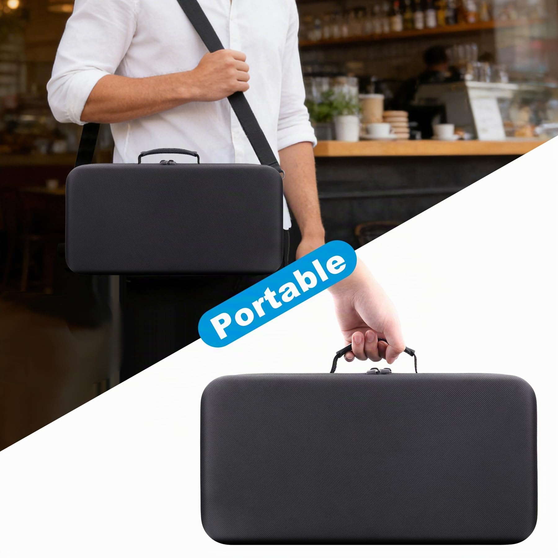 co2CREA Dur Étui de Voyage Rigide Housse Cas pour HP OfficeJet 250 Mobile AiO Jet d'encre（boîte Seule） (Housse pour HP 250)