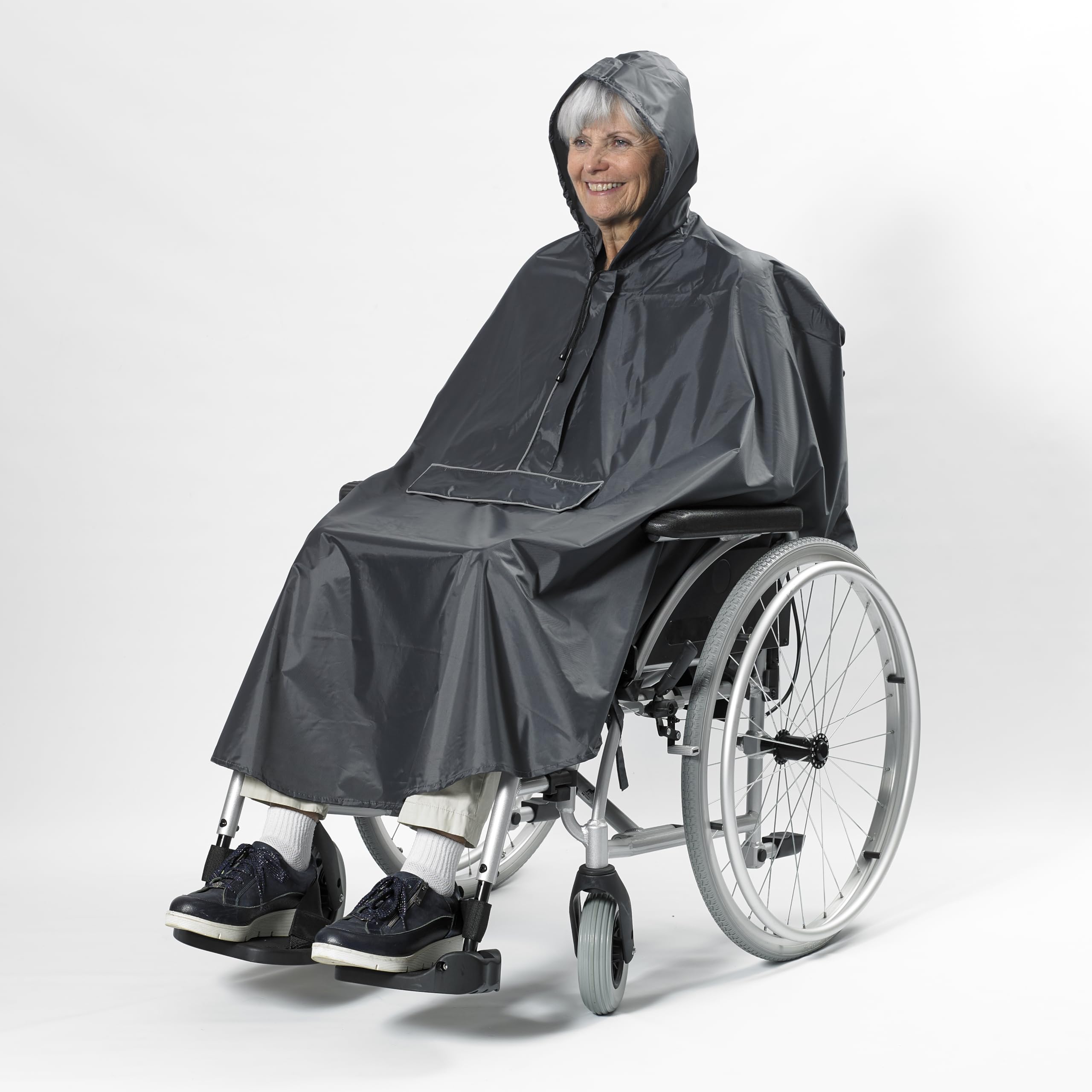 NRS Healthcare Freestyle Waterproof Poncho - Grey