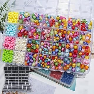 28-Grid Transparent Plastic Storage Box with Slots for Jewelry Tools Beads Fishing Tackle and Craft Supplies