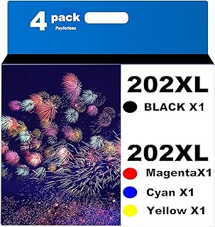 202XL Ink Cartridges Remanufactured for Epson 202XL Ink Cartridges Multipack Epson 202 XL Epson 202XL for Expression Home XP-5100 Workforce WF-2860 Printer 4pack (Black Cyan Magenta Yellow)