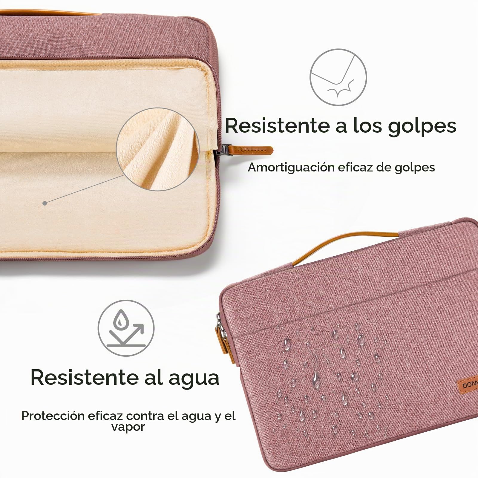 DOMISO Funda Protectora Impermeable para portátil, Bolsa para Ordenador con asa, LP09