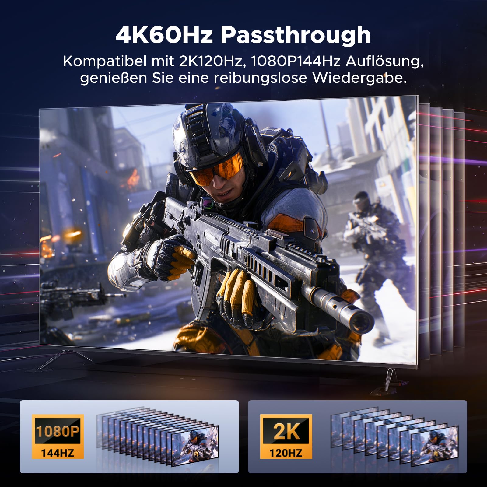 UGREEN 4K Capture Card, HDMI Capture Card 4K60Hz HDR Loop-Out und 4K30Hz Capture mit ultraniedriger Latenz, kompatibel mit PS5/Pro, PS4/Pro, Xbox Series X/S, Xbox One X/S, Switch, Switch 2