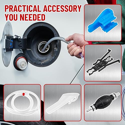 Miniatura 5 de CarBole Juego de bomba de transferencia de combustible de 12 V, mueve 30 galones por hora 5-9 PSI para gasolina diésel, todo en uno estuche de