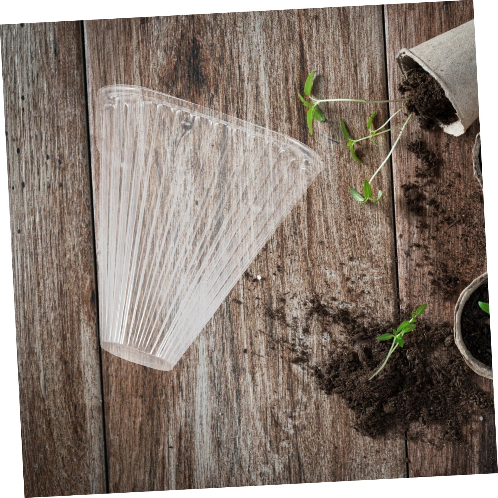 BESPORTBLE Cloche de Protection Conique pour Plantes et Légumes en Pet, 10 Pièces, Ombrage et Protection, Installation Facile pour Jardinage Intérieur et Extérieur