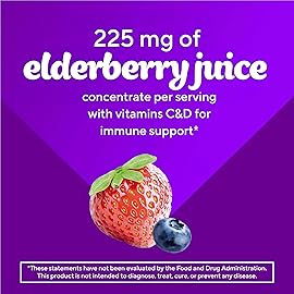 Vitafusion Elderberry Gummy Vitamins, 90ct Elderberry Gummy Vitamins, Chewables, 90 Count