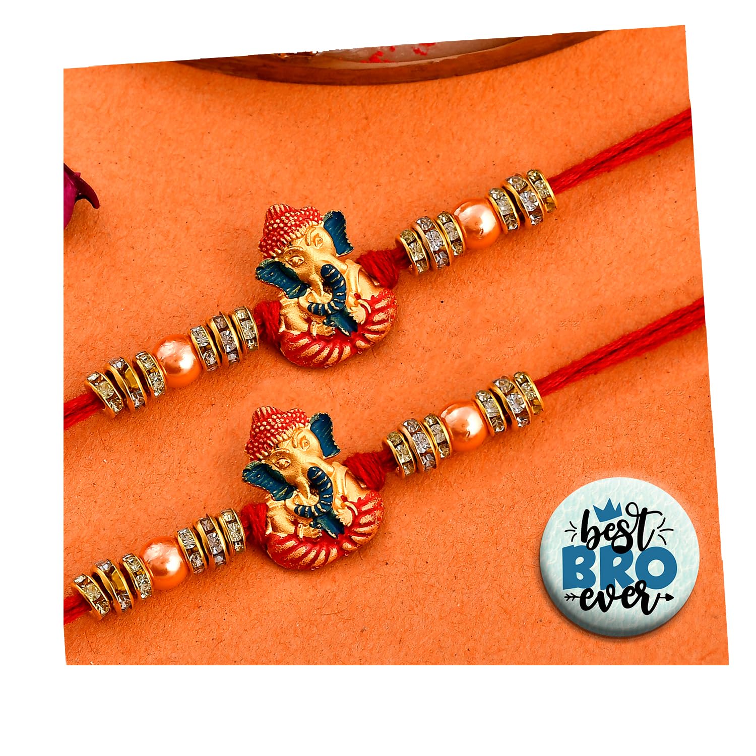 ascension Unisex Adult Rakhi For Brother God Rakhi Raksha Bandhan Gift Band Moli Bracelet Stone Pearl Ganesh Ji Rakhi For Brother Bhaiya Rakhi With Roli Tilak & Best Brother Fridge Magnet (B0CD2KD77K) Amazon Price History, Amazon Price Tracker