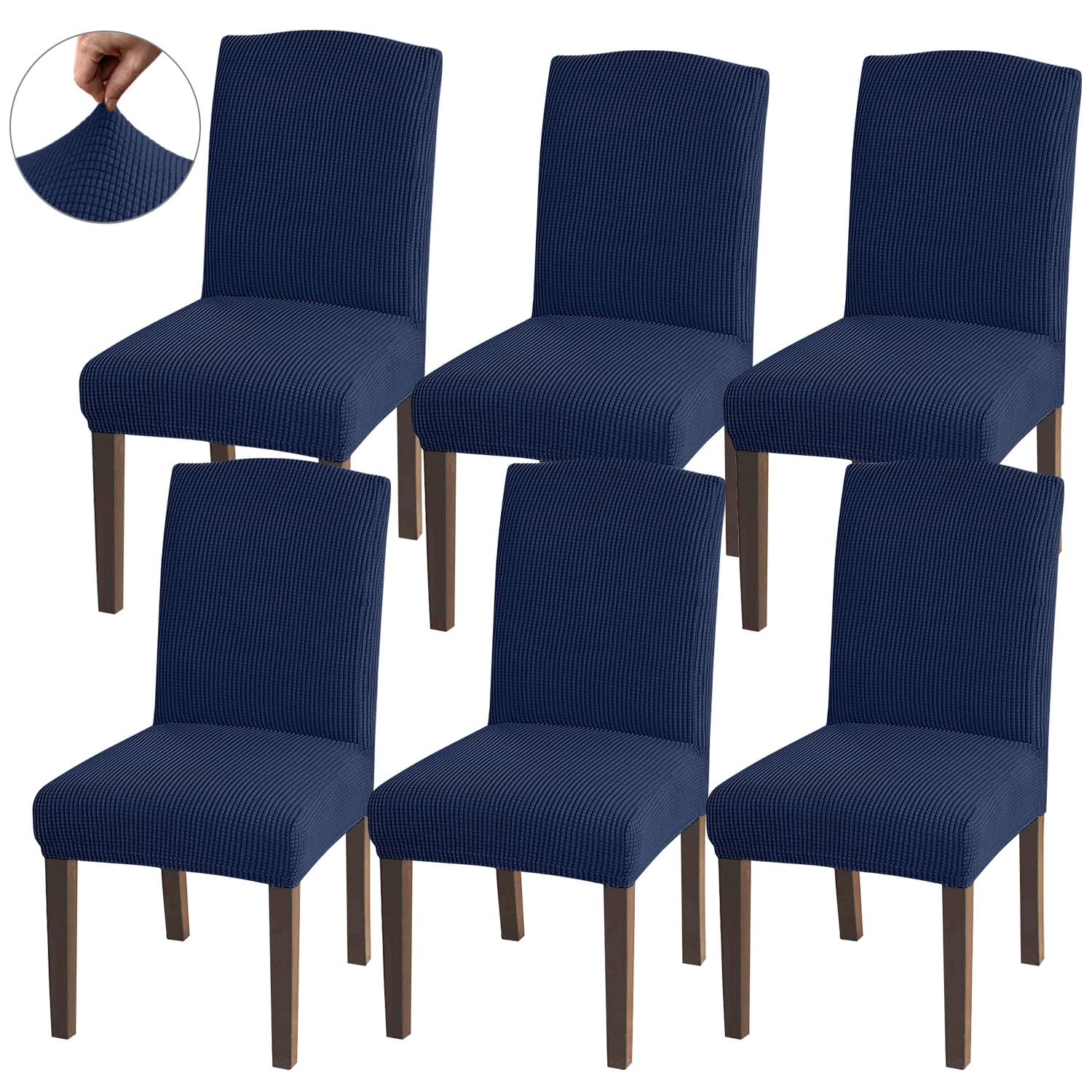 Granbest Hohe Dehnung Stuhlhussen, Universelle Passform Jacquard Esszimmerstühle Bezüge, Abnehmbare Stuhl Protektors für Esszimmer, Küche, Restaurant und Hotel
