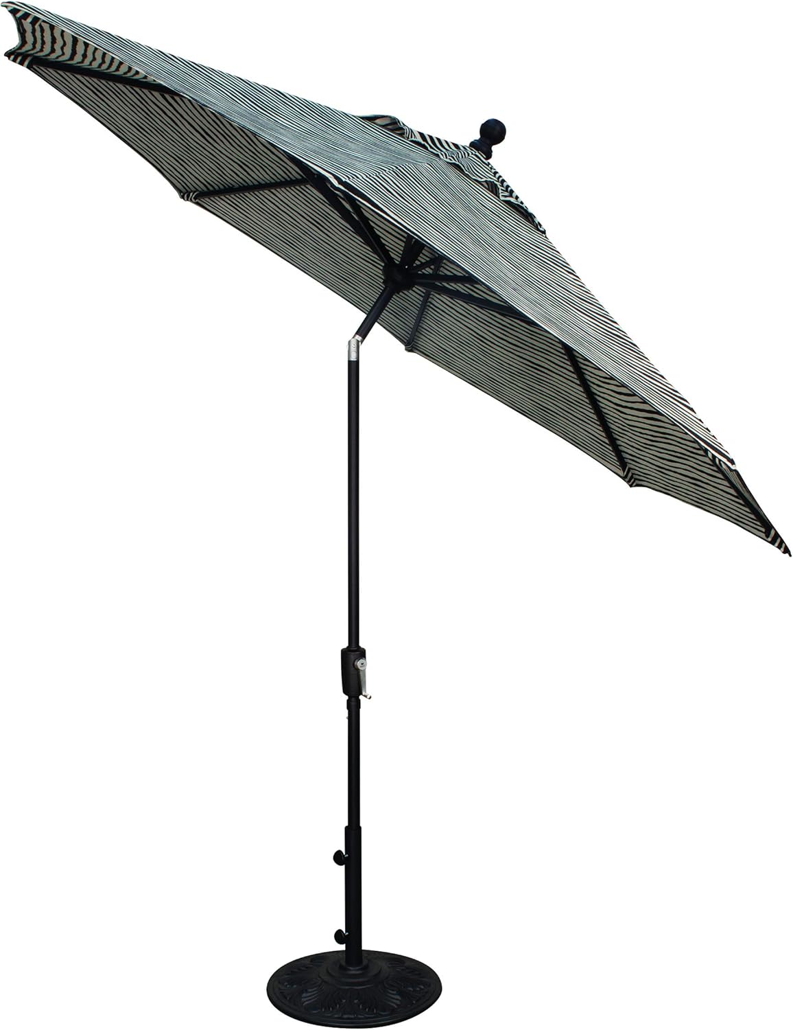 Treasure Garden 9-Foot Push-Button Tilt Market Umbrella with Bronze Frame and Obravia (4 YR Warranty) Fabric: Khaki