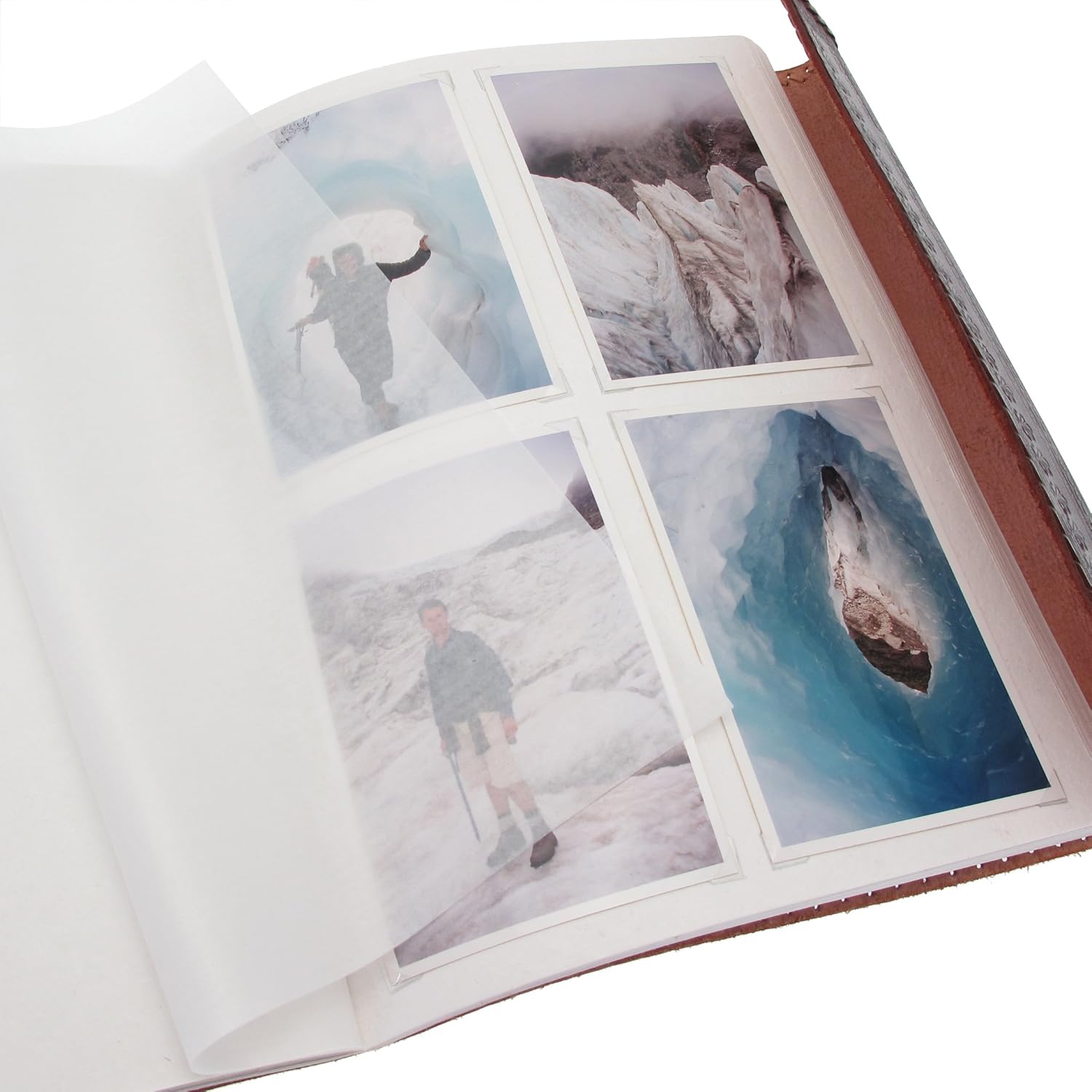 Paper High Indra Extra Large Stitched and Embossed Stoned Leather Photo Album 260 x 365 mm