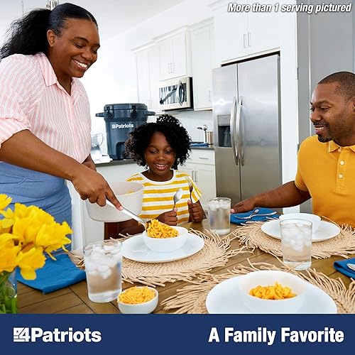 Miniatura 4 de 4Patriots Americas Finest Mac  Cheese Pasta deshidratada liofilizada para camping mochileros o emergencias buena fuente de proteínas diseñada para