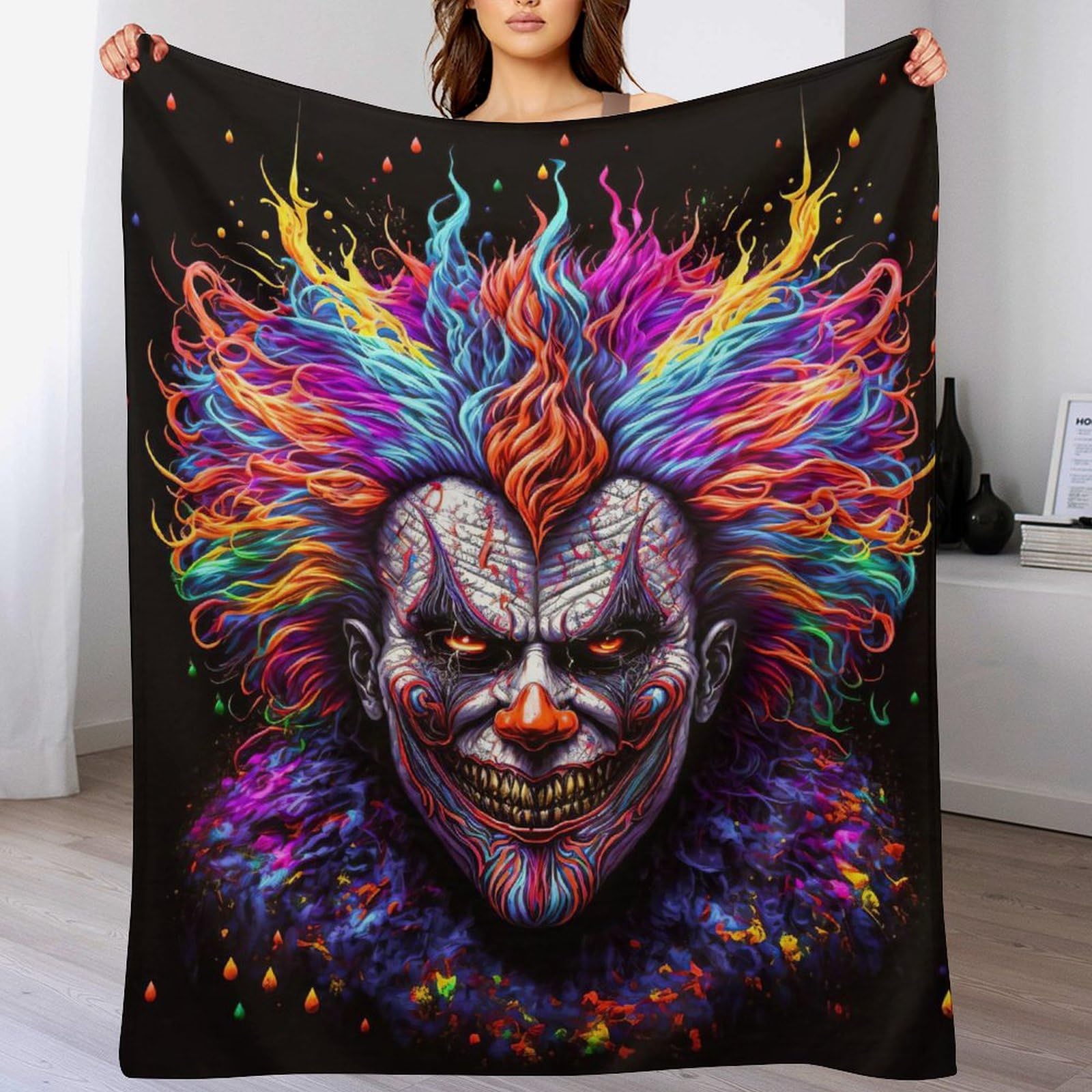 Couverture flannel Joker douce et lavable pour éliminer le froid du canapé