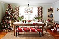 Vista 7 de YISUN Fundas de banco impermeables para comedor, funda de banco de jacquard elástica, antipolvo, extraíble, lavable, fundas de asiento de silla