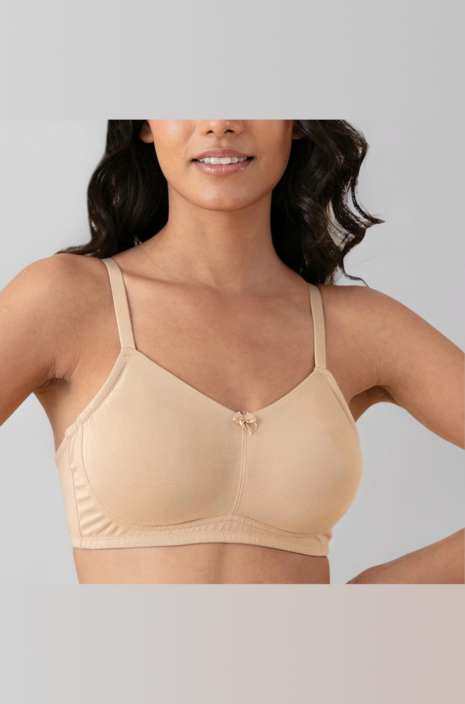 NYKD Cotton Everyday Non-Padded & Non-Wired T-Shirt Soft Cup Bra for Women Daily Use with Full Coverage - NYB062