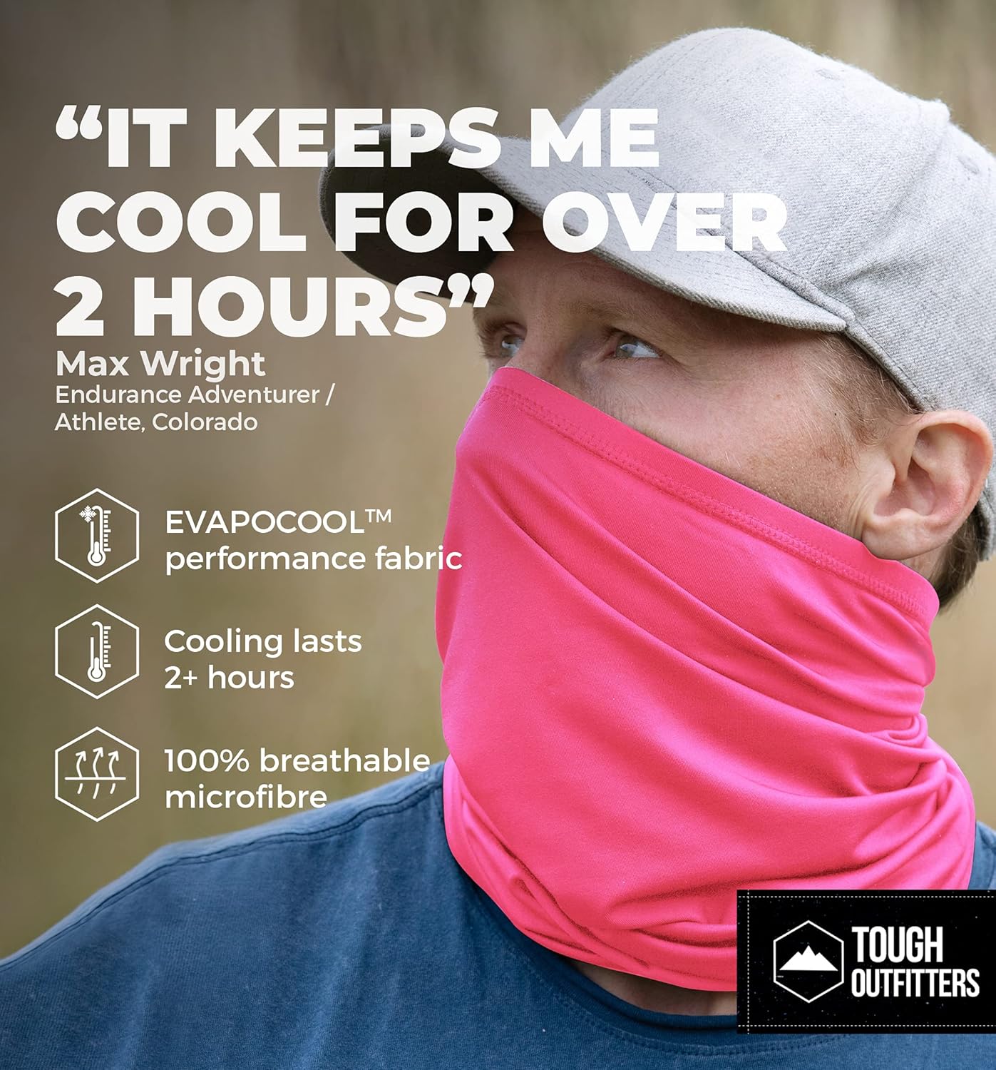 Cooling Neck Gaiter Face Mask - 12-in-1 Scarf & Head Cover / Wrap For Hot Summer Weather - UV Protection : Sports & Outdoors