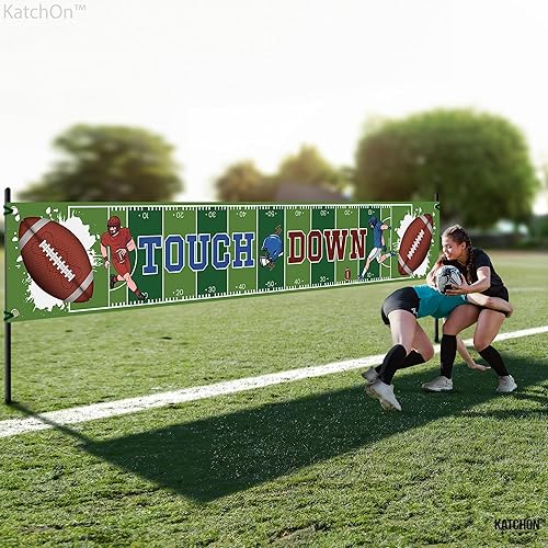 Miniatura 9 de KatchOn, XtraLarge - Pancarta de retoque para patio, 120 x 20 pulgadas, telón de fondo de fútbol para decoración de patio de fútbol, decoraciones de