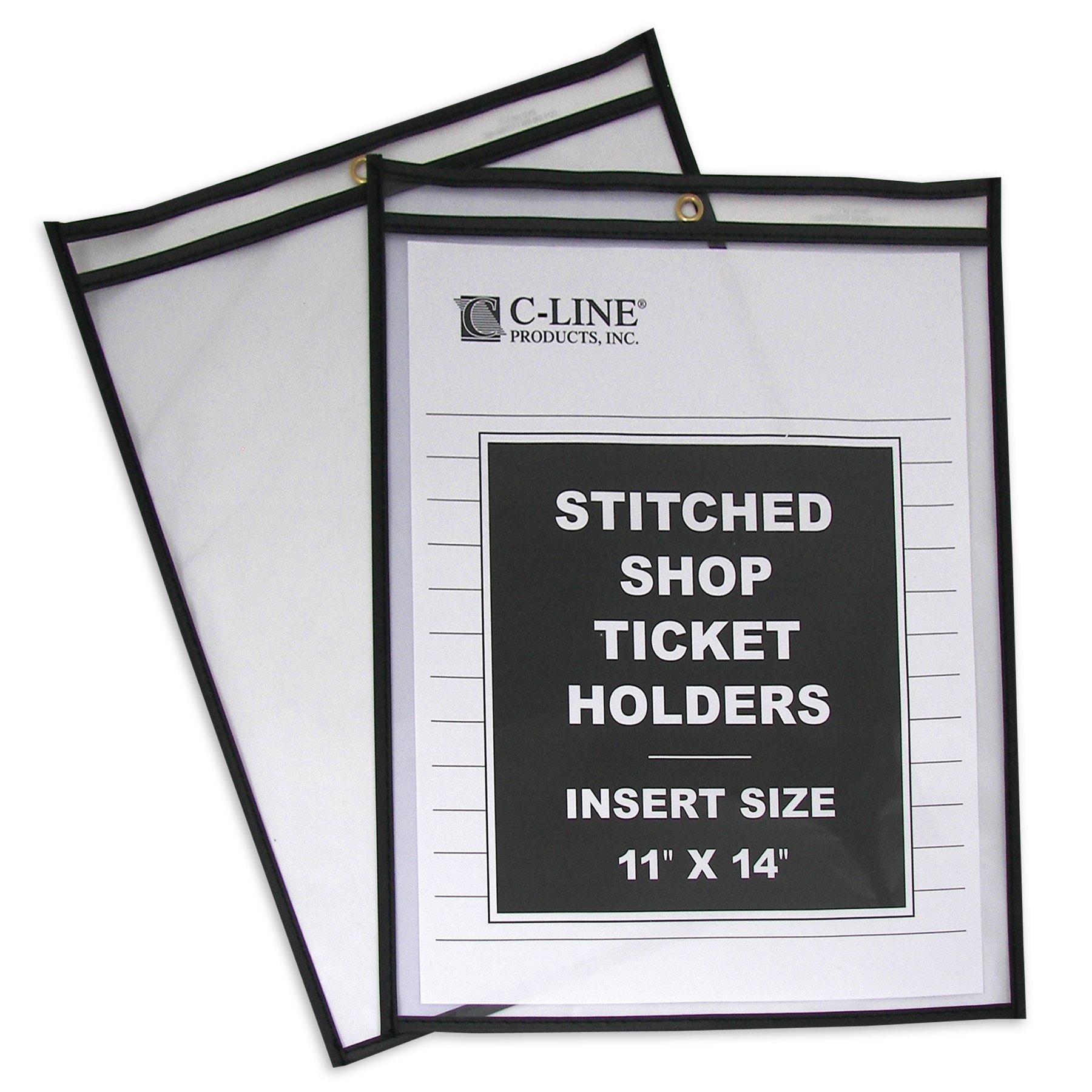 Amazon.com : C-Line Stitched Shop Ticket Holders, Both Sides Clear