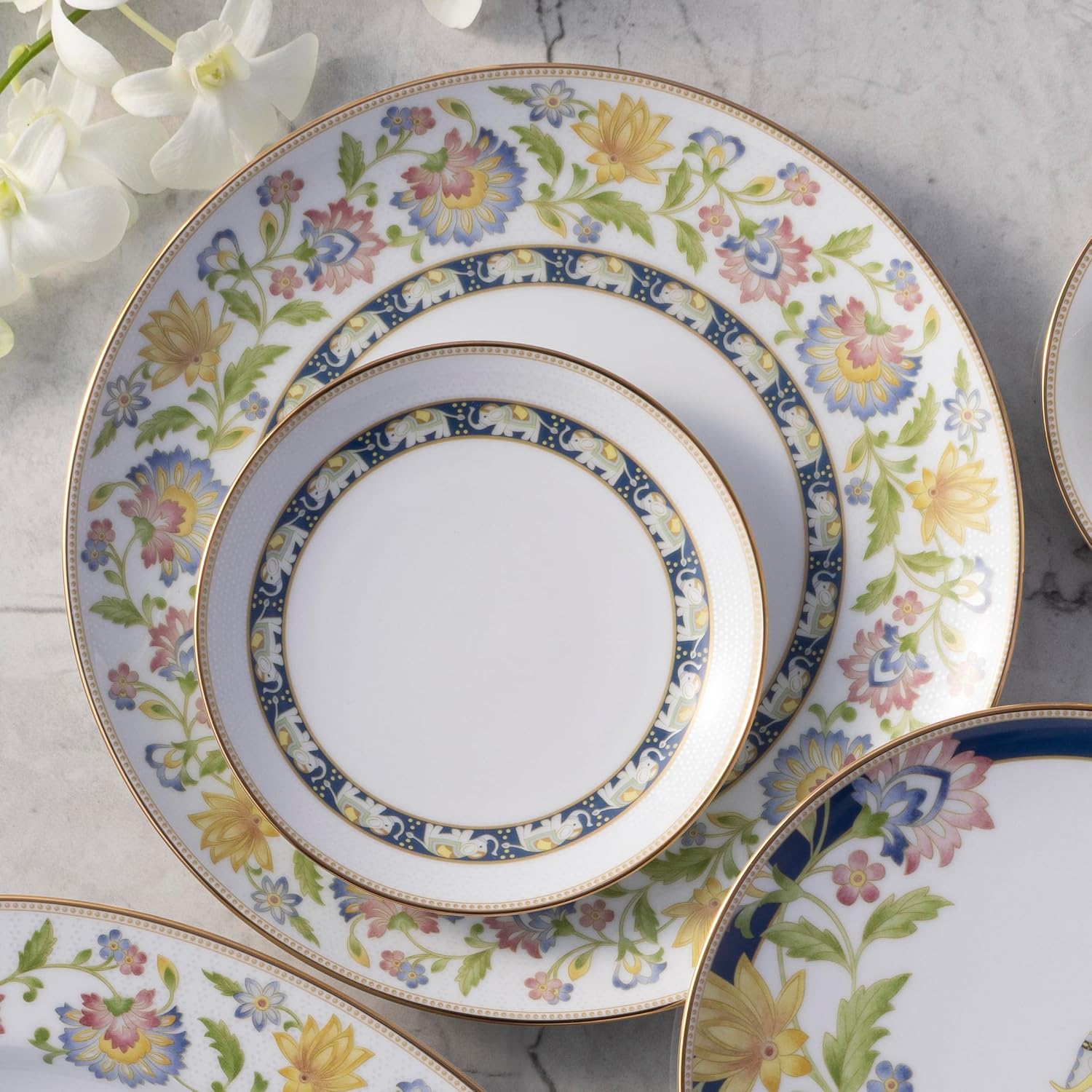 Noritake Tusker Garden Set of 4 Bread & Butter/Appetizer Plates, 6.25"
