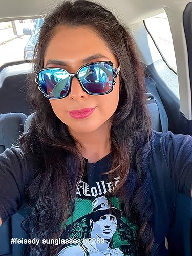 Miniatura 4 de FEISEDY - gafas de sol polarizadas para mujer, marco compuesto brillante B2289