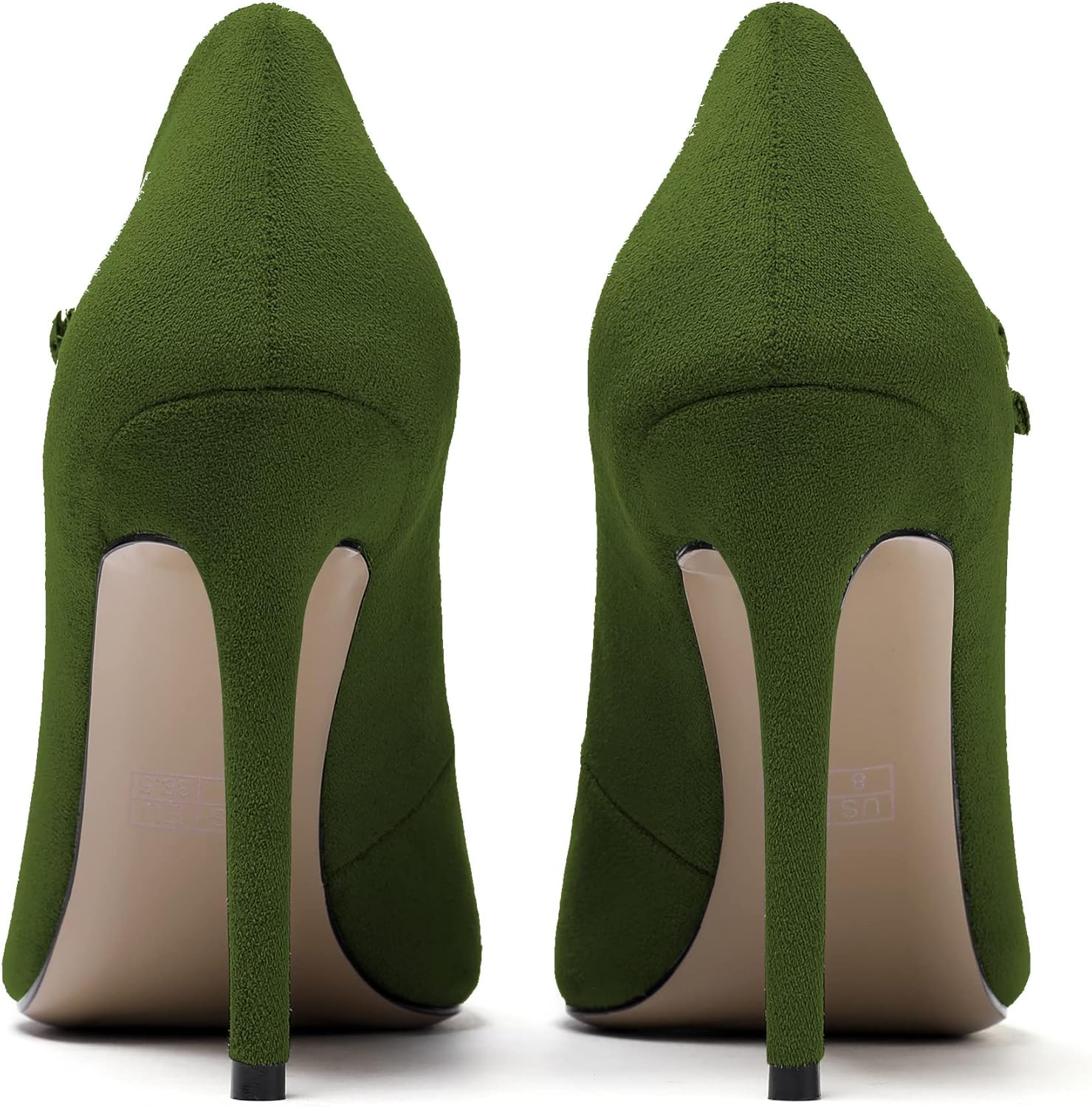 Eldof Women's Mary Jane Pointed Toe 4 Inch Stiletto High Heel Pumps Sexy Party Dress with Adjustable Buckle High Heels